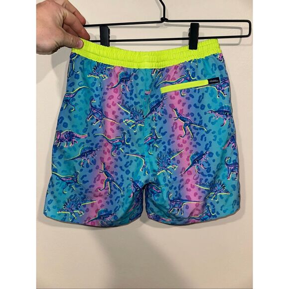 Boys Youth M 10/12 Chubbies Bathing Suit Dinosaurs Cheetah Print - Picture 2 of 5